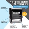 Infusion Custom Self-Inking Rubber Stamp - 17 Color Choices and