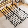 Full Size Metal Platform Bed Frame w/LED Headboard & USB