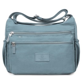 Crossbody Bag for Women Nylon Lightweight Water Resistant Purses for Women Multi Pockets Shoulder Bag Womens Purses and Handbags Travel Purse