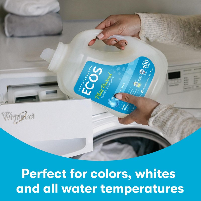 ECOS Laundry Detergent Liquid, 200 Loads - Dermatologist Tested Laundry