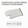 FACKELMANN 14298 - Guanto da forno, in cotone, colore: Bianco/Grigio