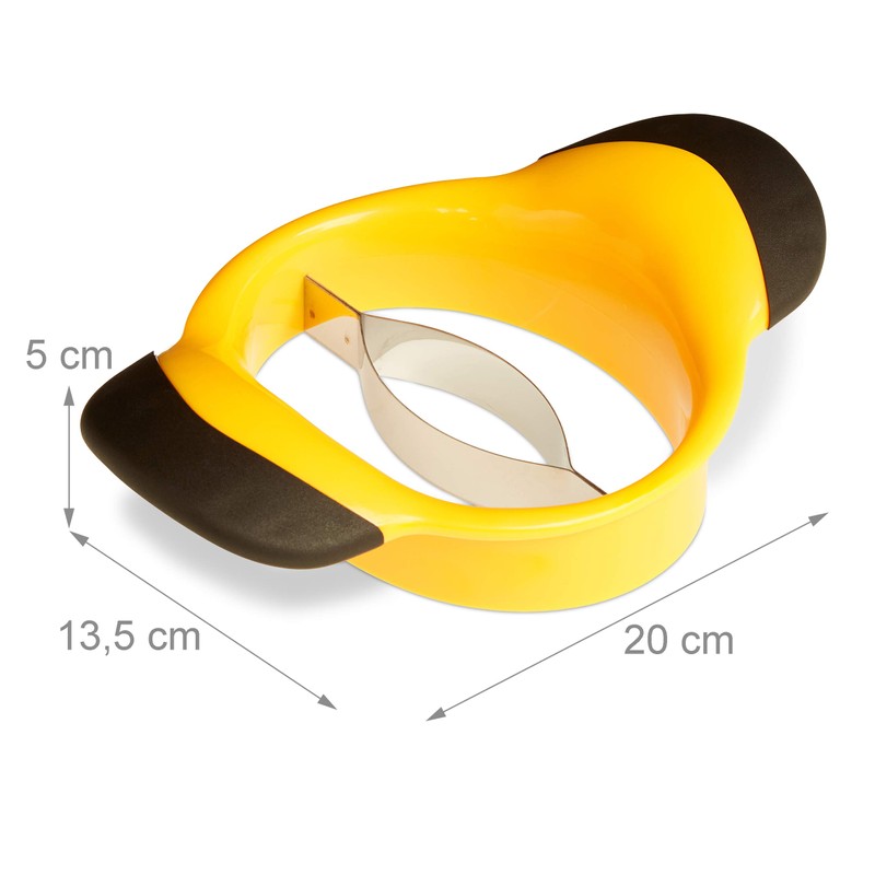 Relaxdays Mango Slicer, Split & Core Mangos, Non-Slip Handles, Stainless