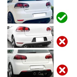 iJDMTOY OE-Spec Red Lens Rear Bumper Reflector Replacements Compatible With Volkswagen 2009-2013 Golf VI TSI TDI Hatchback, OE-Spec LH RH Assembly