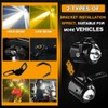 Sidaqi Motorcycle LED Fog Lights Amber White 50W Super Bright