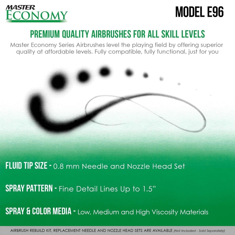 Airbrush Set-Kit-Single Action-Siphon Feed-External Mix-Sunless Tanning
