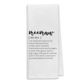 Dibor Meemaw Definition Kitchen Towels Dish Towels Dishcloth,Meemaw Grandma Appreciation Decorative Absorbent Drying Cloth Hand Towels Tea Towels for Bathroom Kitchen,Grandma