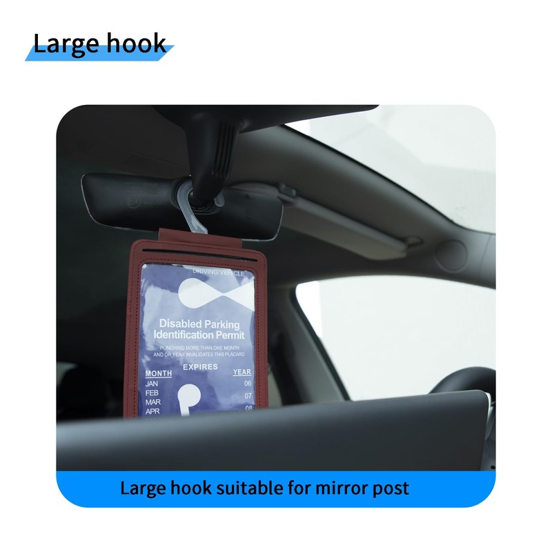 Yuoyar Portable Handicap Placard Holder for Auto - Ultra Transparent