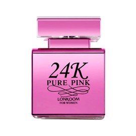 Lonkoom 24K Pure Pink Perfume for Women, Sweet Floral Fruity Perfumes Eau de Parfum Spray Long-Lasting Fragrance, 3.4 Fl Oz/100ml