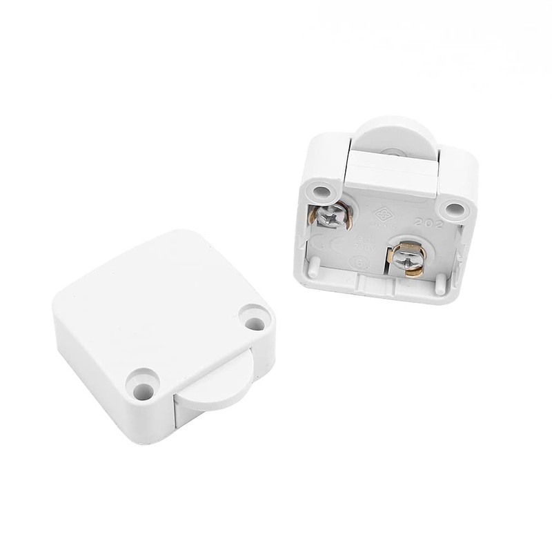 Tiardey 2Pcs Cabinet Lamp Switch, Wardrobe Touch White Switches, Normally