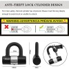 Candado Cadena Bicicleta Motocicleta BIGLUFU 10mm*1.2m Negro Llave