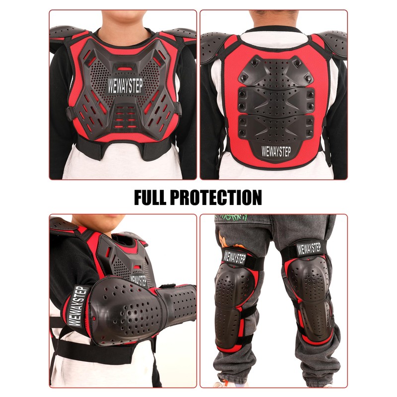 WEWAYSTEP Kids Dirt Bike Gear Motorcycle Armor, Chest Protector Motocross