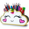 KAJAWIS Colouring Pencil Organiser Desk Organiser for Children Unicorn ECO