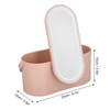 Makeup Case Rotatable Mirror Lid Dimmable LED Light Portable Cosmetic