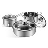 Wodillo 6Pcs Pots and Pans Set, Stainless Steel Pot Set,