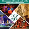 Feekoon 30 Ft Outdoor Extension Cord with Outlet Timer, Evenly