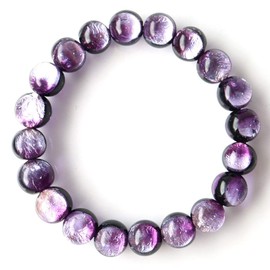 marinpa-puru Firefly Glass Bracelet 10 mm Okinawa Souvenir Glass Bead