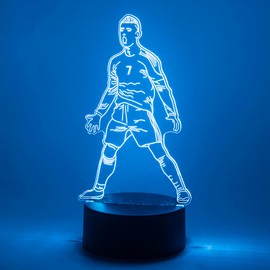 EXIGENT 3D LED Light Brazil Soccer Lamp Acrylic Illusion Night Flashing Cool (SoccerLamp_BRZL)