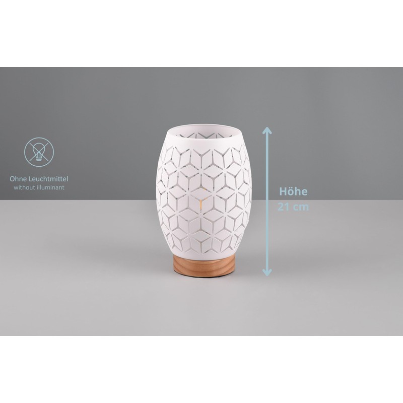 lightling Bill Table Lamp with Wooden Accents with Cord Switch