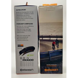 Continental Ultra Sport III 700x25c Black/Black Folding PureGrip - Pair (2 Tires)