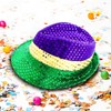 Sequin Bow Tie and Hat Set - Mardi Gras Accessory