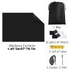 Unbranded Home Use Blackout Curtains Thermal Insulated Window Shades Black