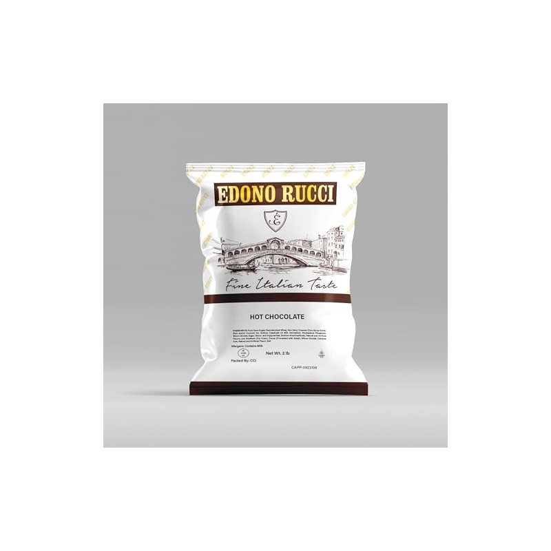 Edono Rucci Hot Chocolate Powdered Mix, 2lb Bag