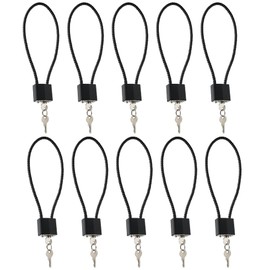Lockforall Cable Gun Locks with Keys - Keyed Alike 15" Cable Gun Safe Lock for Pistols, Handguns, Rifles, and Shotguns, Home and Storage for Firearm Locking and Safety, DOJ Approved(15" 10 Pack)