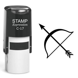 stampexpression - Bow and Arrow Self Inking Rubber Stamp - Black Ink (A-61022)