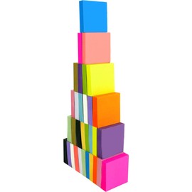 4A Sticky Notes,2 x 2 Inches,Small Size,Neon Assorted,16 Colors,Self-Stick Notes,100 Sheets/Pad,32 Pads/Pack,4A 20232