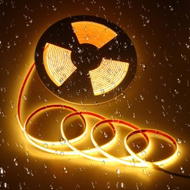 ALITOVE Waterproof COB Led Light Strip Warm White 24V 32.8ft Uniform Glow LED Tape Light Outdoor IP68 High Density 2400LEDs for Home Commercial Decor(Power Supply Needs to be Purchased Separately)