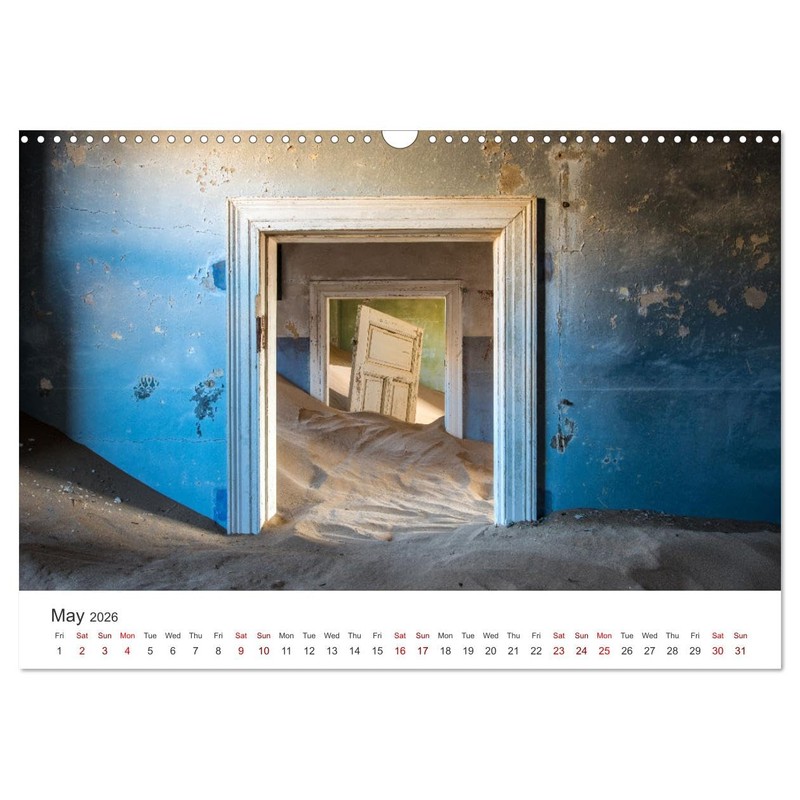 Kolmanskop Sand storm in town (Wall Calendar 2026 DIN A3