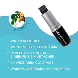 KISS Quick Cover Gray Hair Raíz Retoque Stick (2 unidades) - Negro azabache