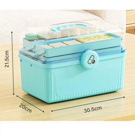 Caja de Almacenamiento de Medicamentos, Caja Organizadora de Medicina Portátil Kit Botiquín de Primeros Auxilios para Costura Maquillaje Accesorios