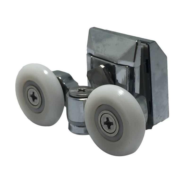 Smooth Zinc Alloy Shower Door Runners 23mm Twin Shower Door