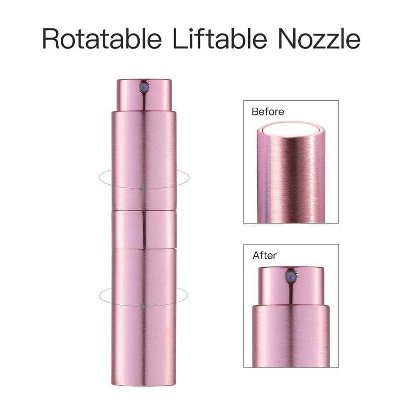 LISAPACK 8ML Brushed Atomizer Perfume Spray Bottle for Travel, Empty
