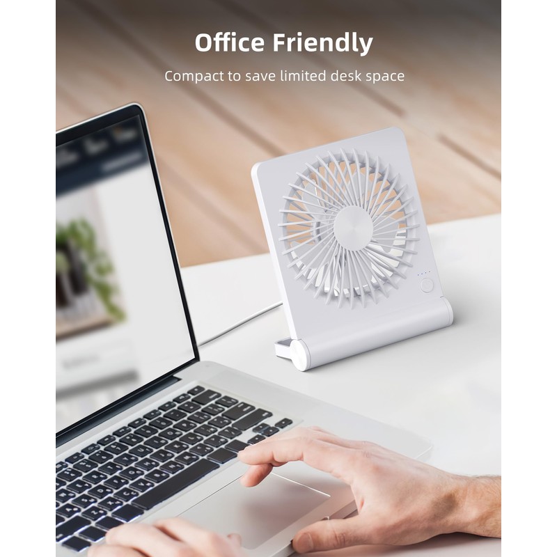 Koonie USB Fan, Strong Wind Ultra Quiet Small Desk Fan