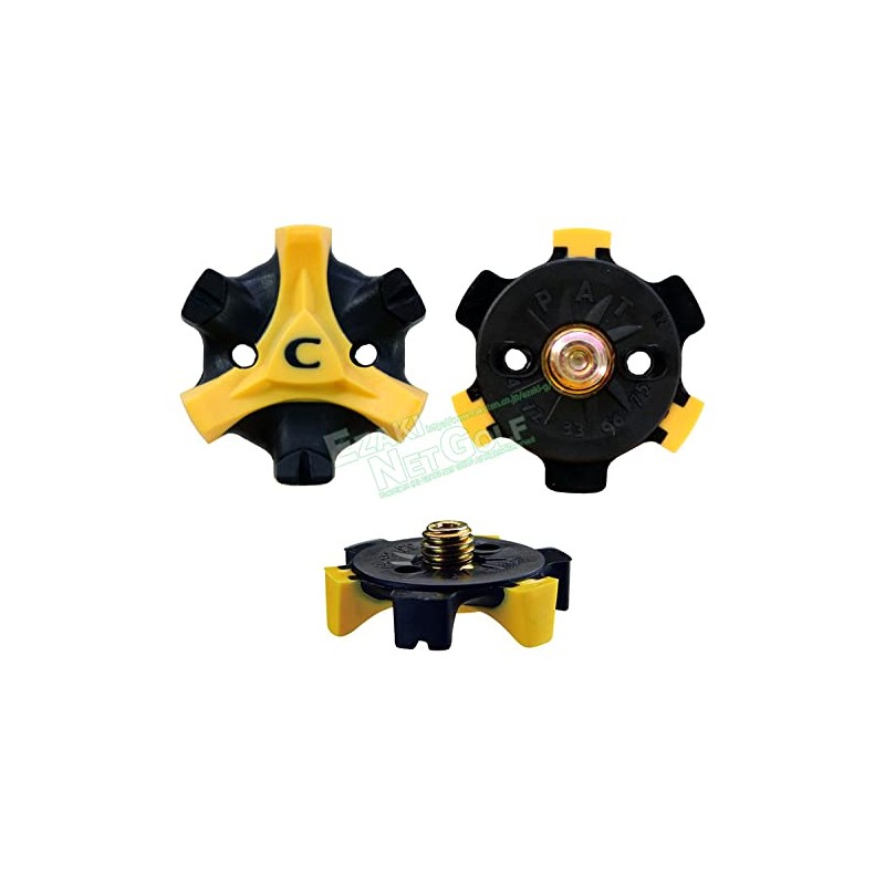 CHAMP Golf Shoe Studs Stinger 3 mm 20P S-87 Black/Yellow