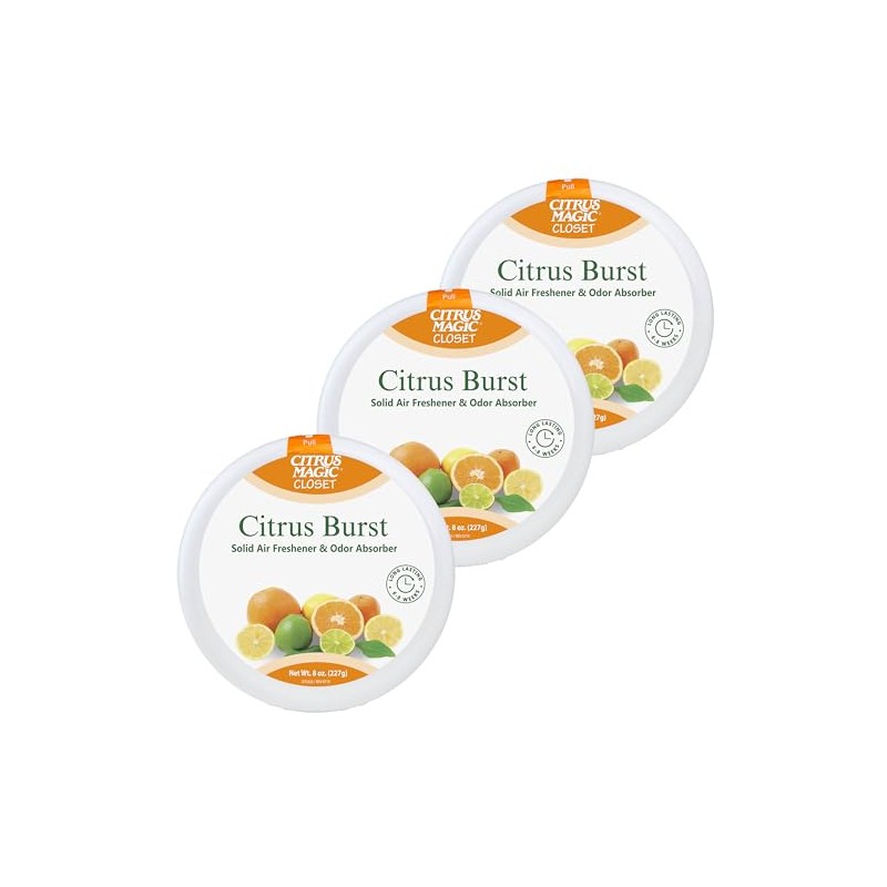 Citrus Magic For Closets Odor Absorbing Solid Air Freshener, Citrus