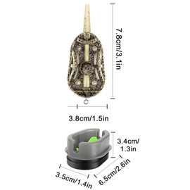 BDHI 6 pcs Fishing Feeders Method Carp - 20g/30g/40g/50g/60g Weight Fishing Tackle Accessories for Carp Pellet Bait Feeder(Y336-6)