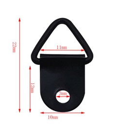 Ruide Pack of 100 Picture Frame Hooks SeTriangle Ring Frame Picture Hanger with Screws for Home Office Photo Picture Painting Hanging (Black/XKSJ)