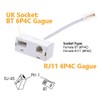 Uvital RJ45 to BT&RJ11 Secondary Splitter Telephone Adapter Converter Connector