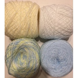Lace yarn Crystal Colors 1-3-14-64.Acrylic/Rayon. 900 yards per ball. 1 lot of 4