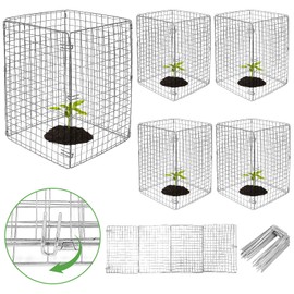 5 Packs Wire Plant Protector, 11.8'' x 17'' Plant Protectors Mesh from Animals, Plant Cages for Outdoor Plants, Chicken Wire Cloche Protect Flower and Vegetables from Animals