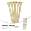Kisangel Bamboo Golf Tees 100pcs Wooden Spikes Golf Accessories Easy