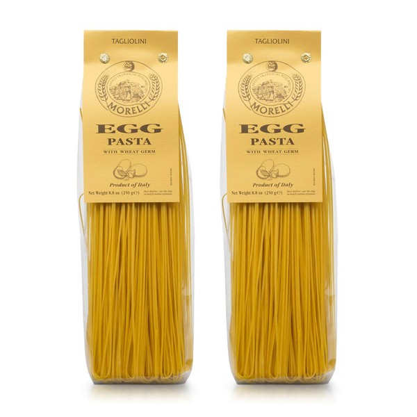 Morelli Pasta Egg Tagliolini Pasta - Imported Pasta from Italy (pack of 2)