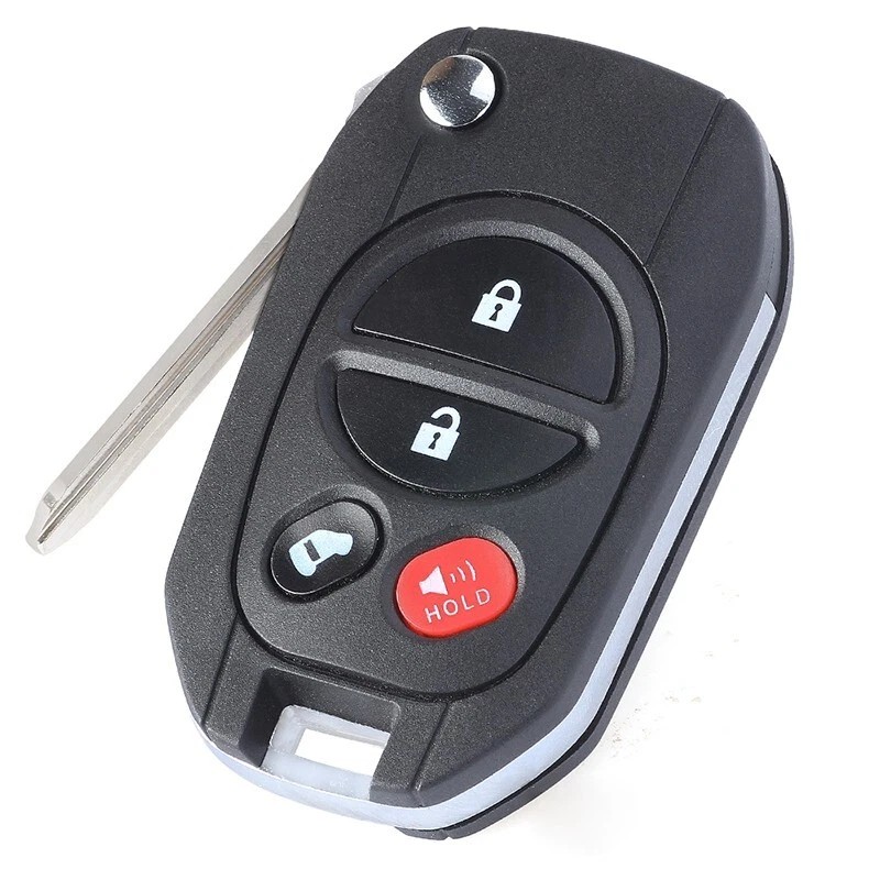 keyecu Upgraded Flip Remote Key Shell Fob for Toyota Highlander
