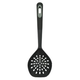 Fackelmann PRO Skimmer, Multi Functional Food Strainer, PBT Function Head, Soft Touch Handle, 34x11x5.5cm, Black & Grey