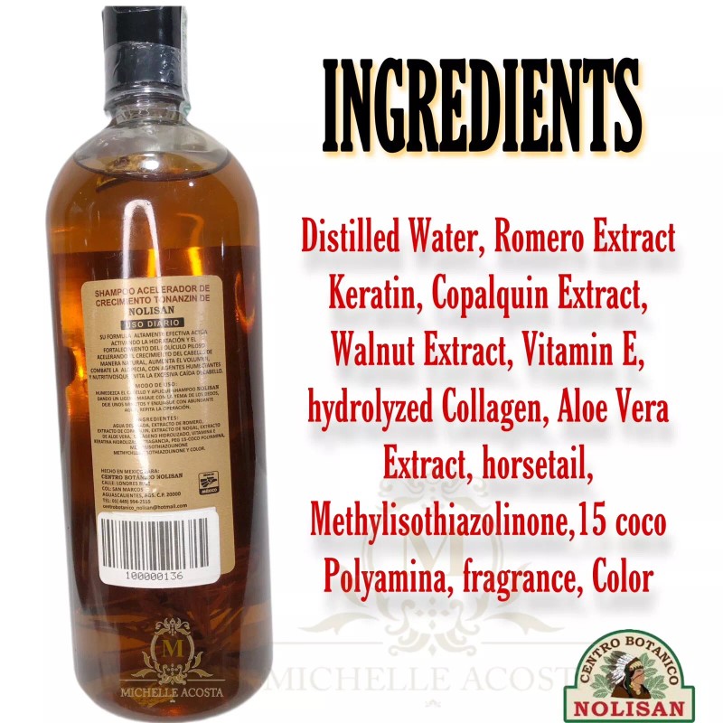 Nolisan Maximum Hair Growth Shampoo, Rosemary, Bergamot, Walnut & Copalquin