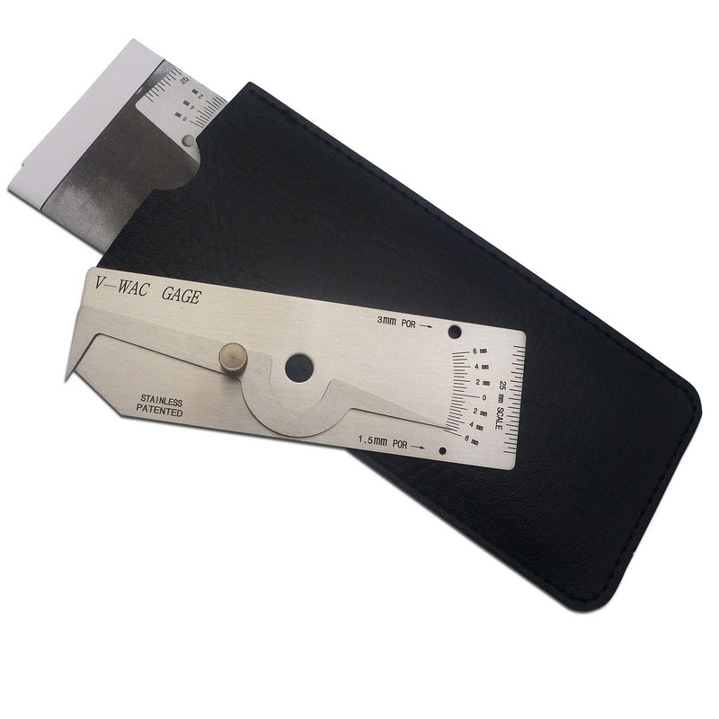 V-WAC Gauge - Medidor de soldadura individual de acero inoxidable