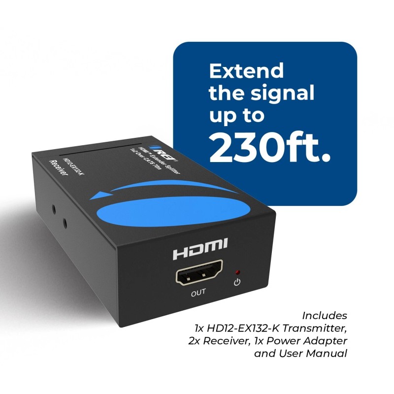 OREI 1080p 1x2 HDMI™ Extender Splitter (Loop) - 230ft (cat6)